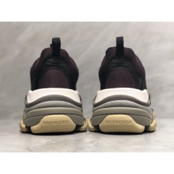 GT Batch Balenciaga Triple S Black Burgundy White 2018 Font