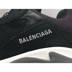 GT Batch Balenciaga Triple S Black Burgundy White 2018 Font