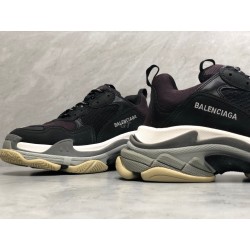 GT Batch Balenciaga Triple S Black Burgundy White 2018 Font