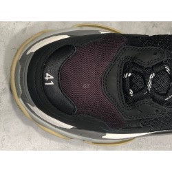 GT Batch Balenciaga Triple S Black Burgundy White 2018 Font