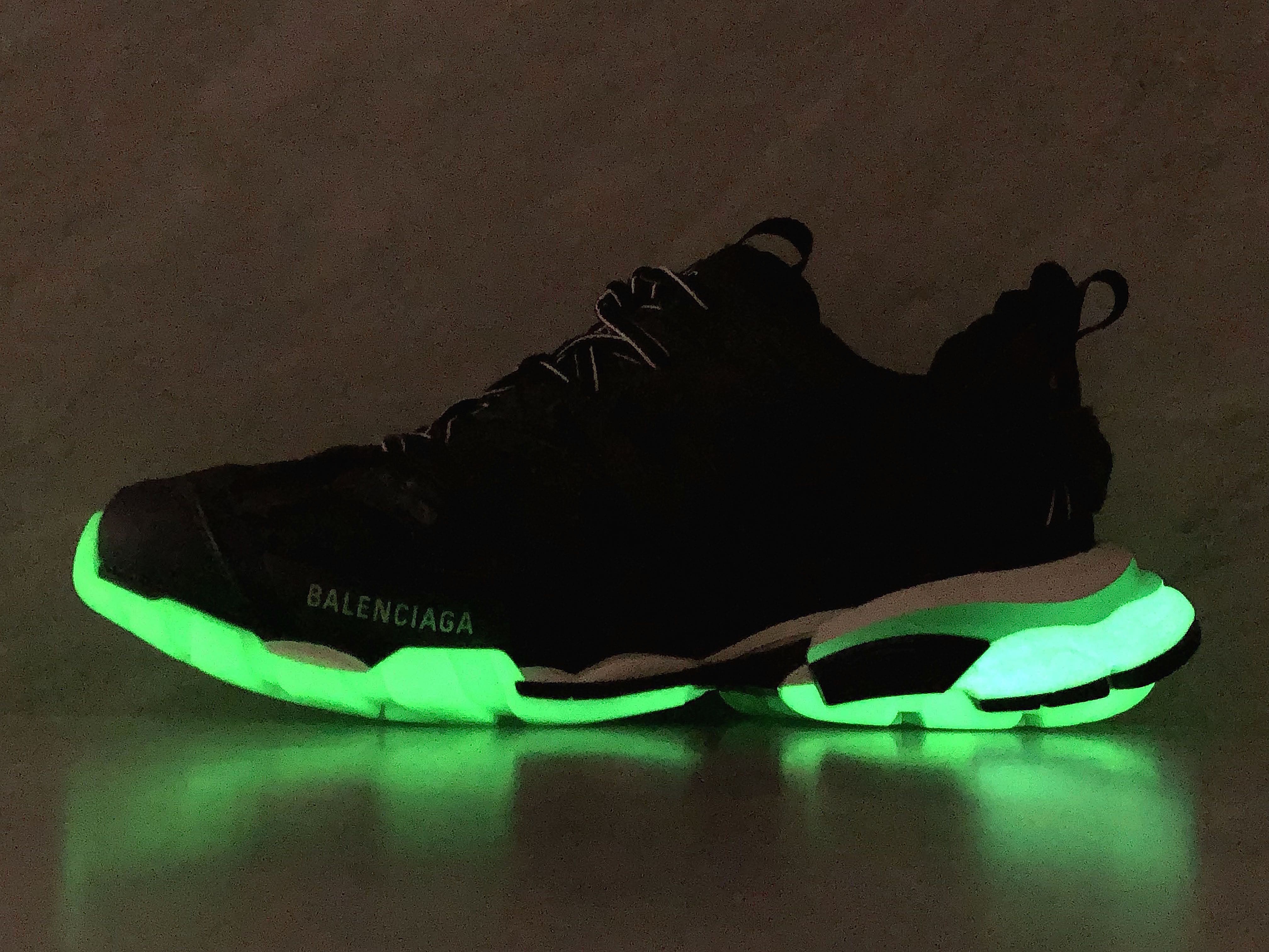 balenciaga track glow in the dark