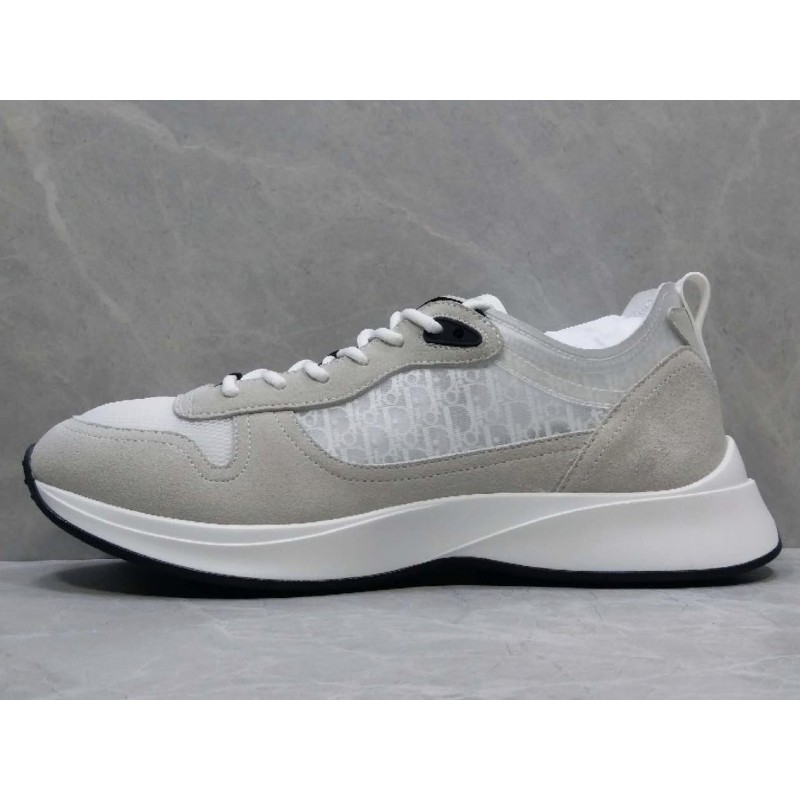 GT Dior B25 Oblique Canvas and Suede Sneaker White - Allkicks247