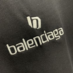 Balenciaga Logo Large Fit Tee Black